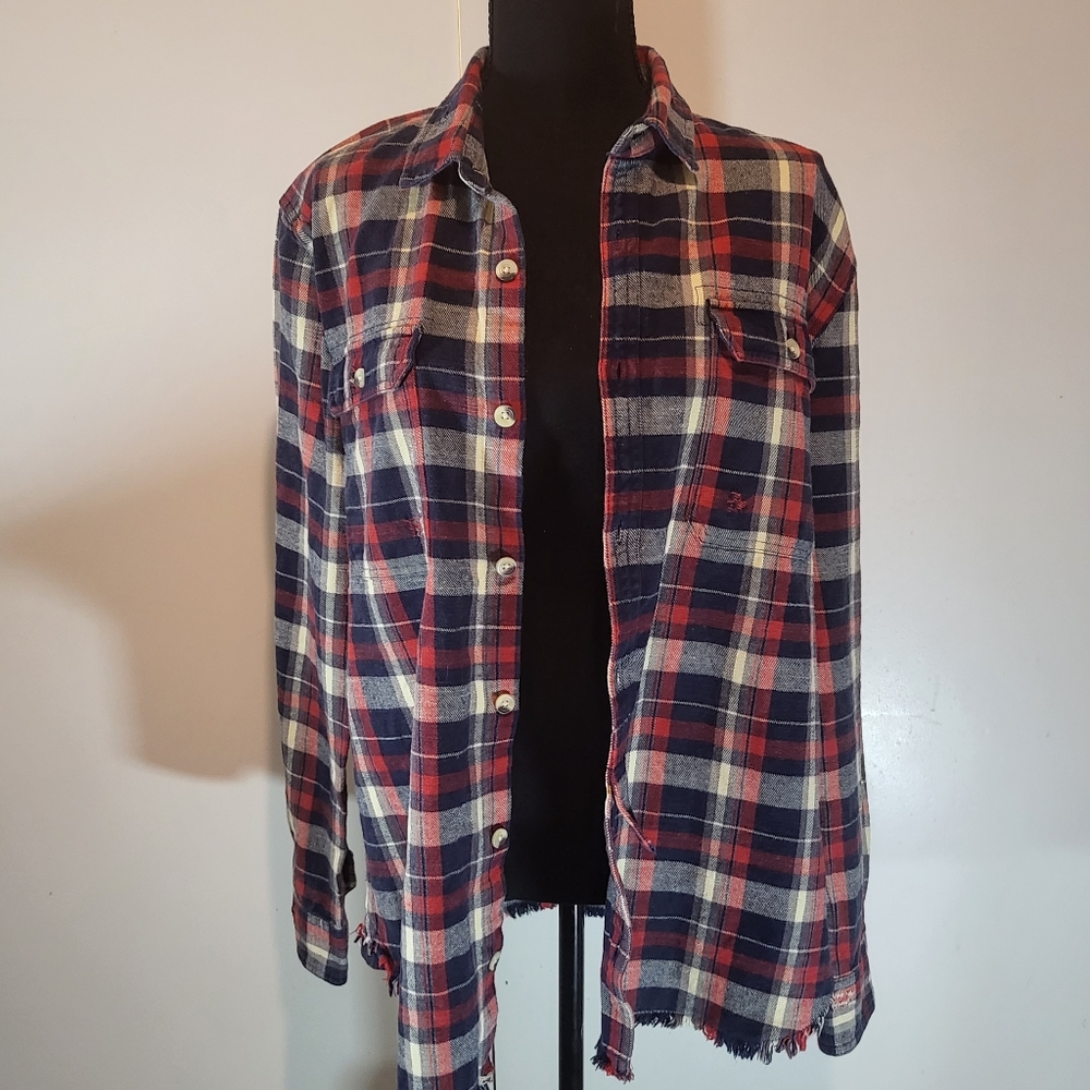 Zara Men's Button Down Flannel Shirt